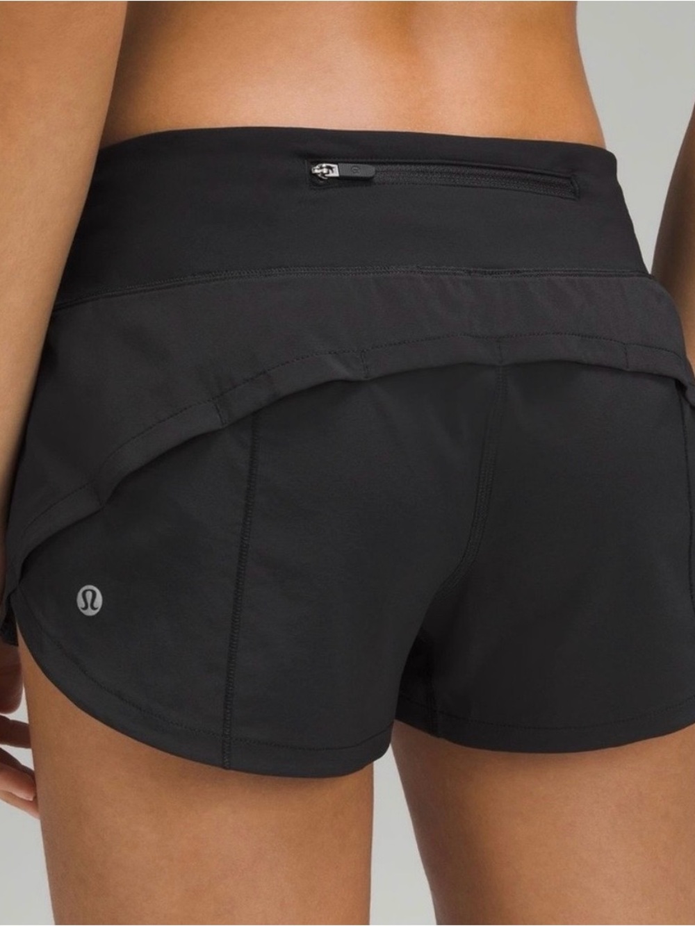 lululemon athletica Black Women's Athletic Layered Running Shorts